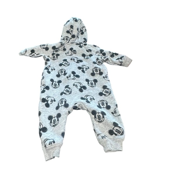 H&M Mickey Mouse Gray and Black Kids Footie - Picture 2 of 4